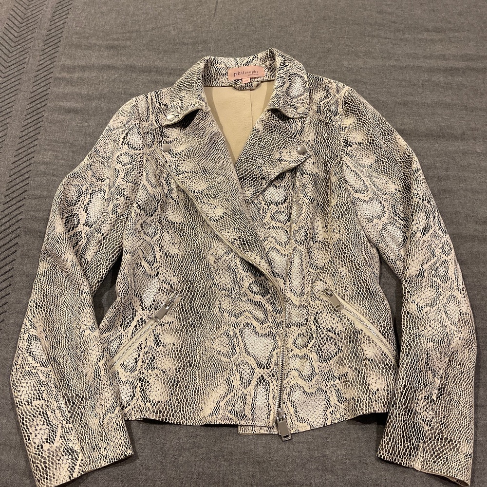 Snake skin moto jacket